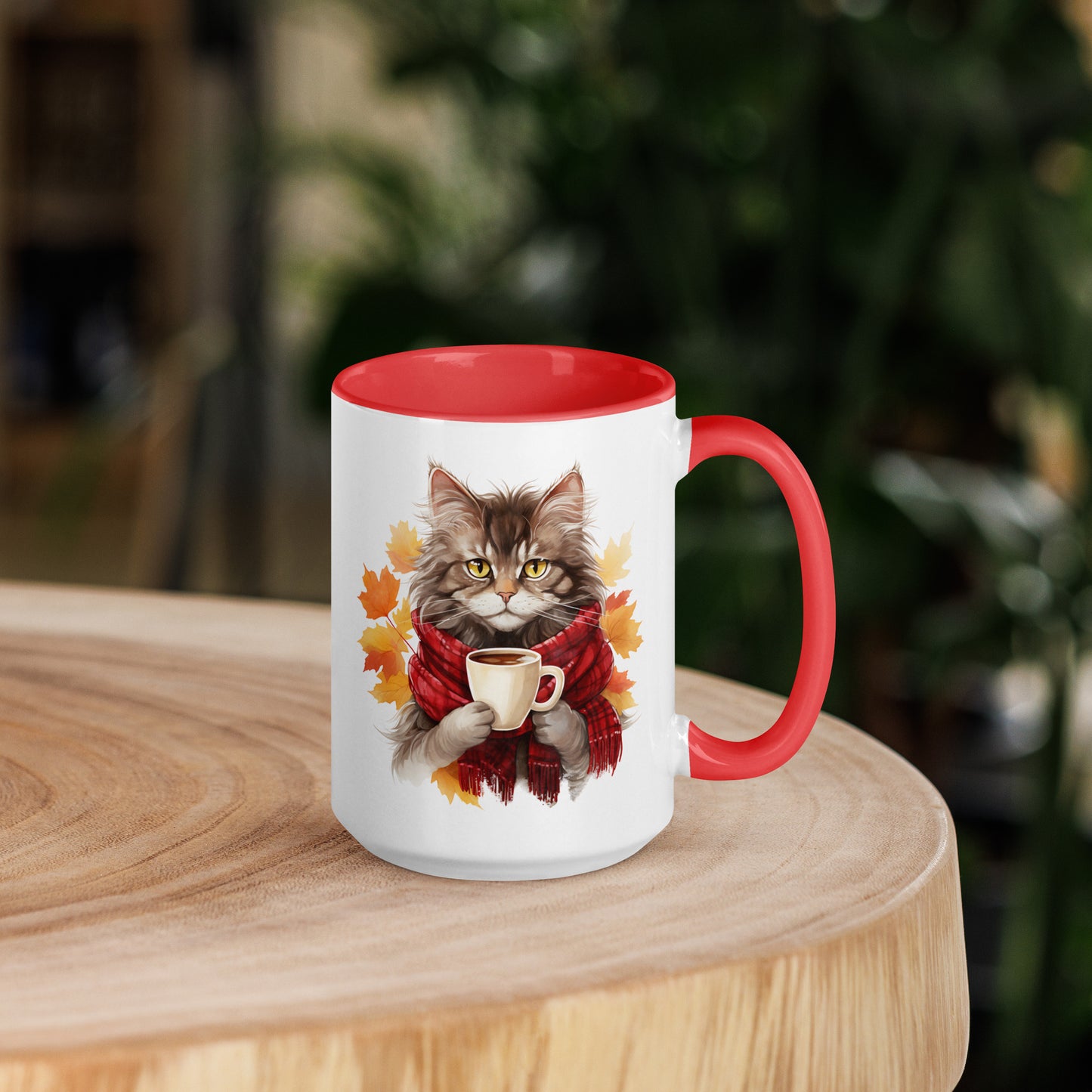 Autumn Kitty White Mug