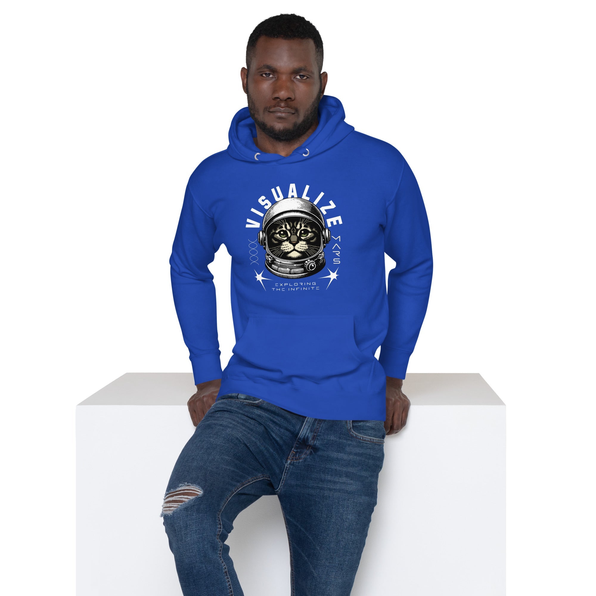 Neon violet hoodie with a cat graphic and the text "Everyone was thinking it, I just said it."