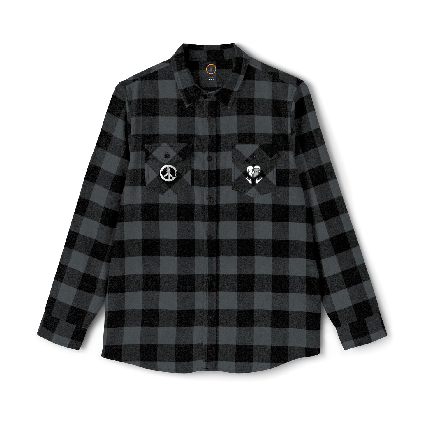 Peace Love Rescue - Unisex Flannel Shirt