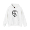  Bold As A Lion Hoodie: The hoodie features a graphic with half of a lion's face merging into half of a cross within a shield outline. The text "bold as a lion" is printed above the graphic.
