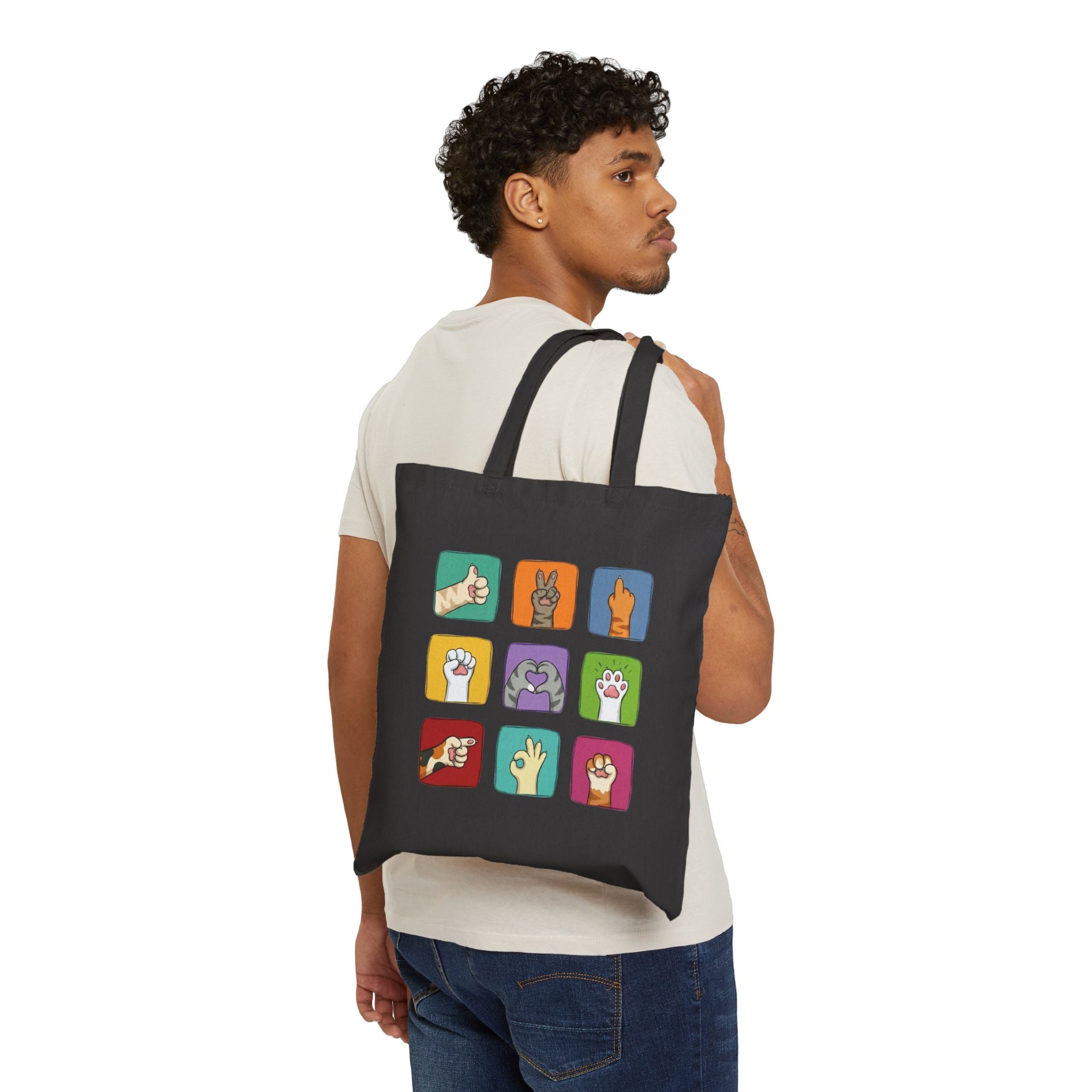 Paw Signals Canvas Tote