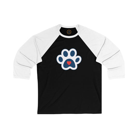 Heart In Paw - Unisex 3/4 Sleeve Baseball Tee