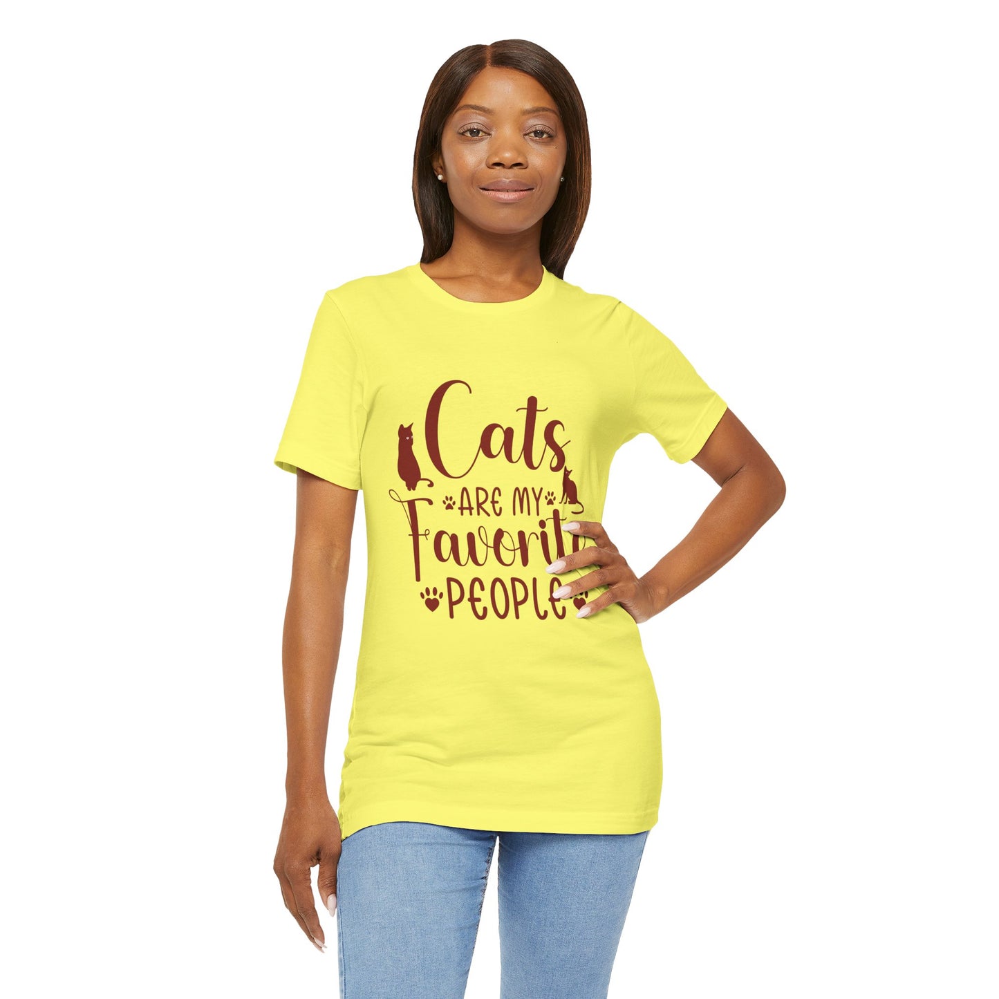 Cats Are My Favorite People - Unisex Jersey Short Sleeve Tee