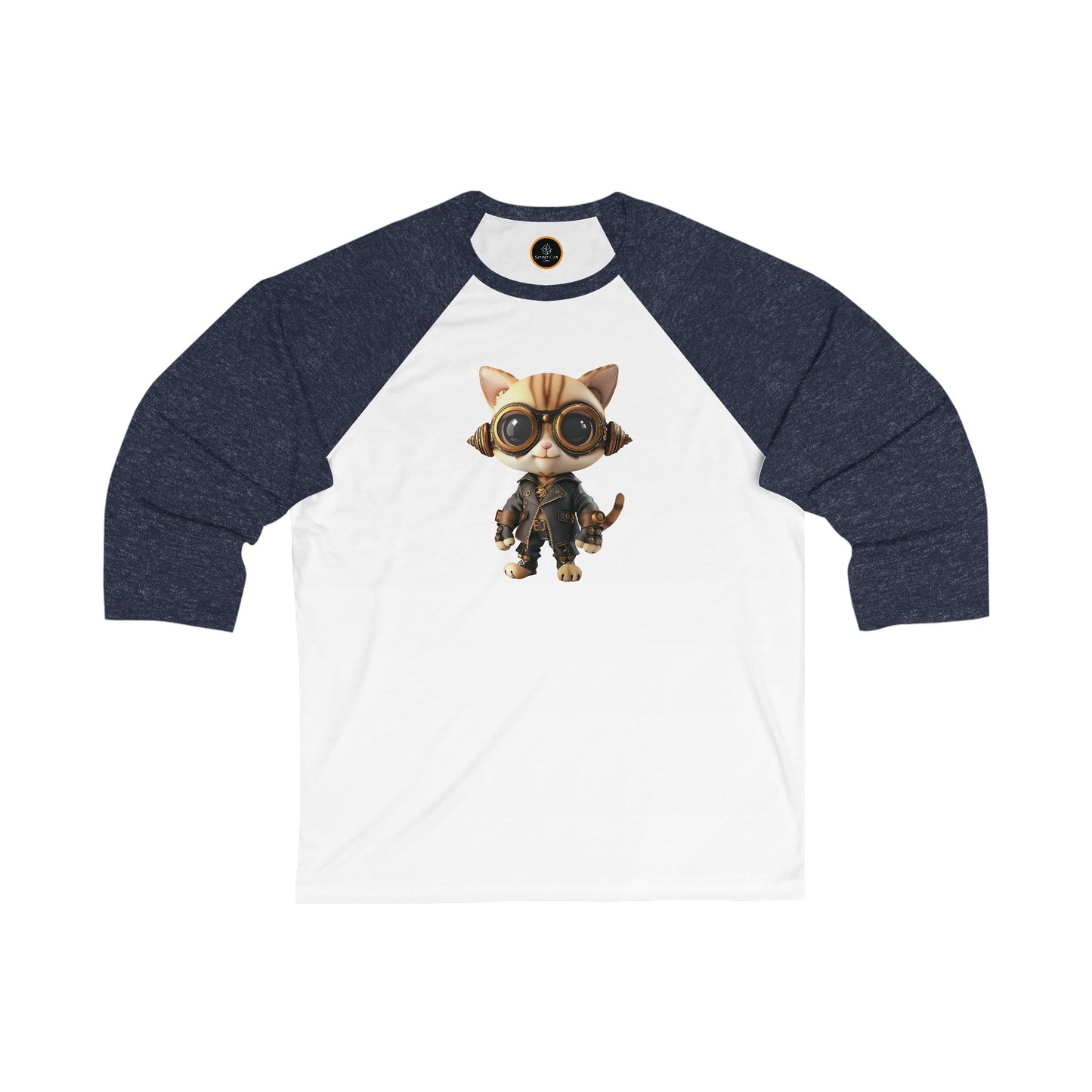 Steampunk Kitty - Unisex 3\4 Sleeve Baseball Tee