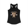 Believe the Vision black tank top: image of a cat lifting weights.