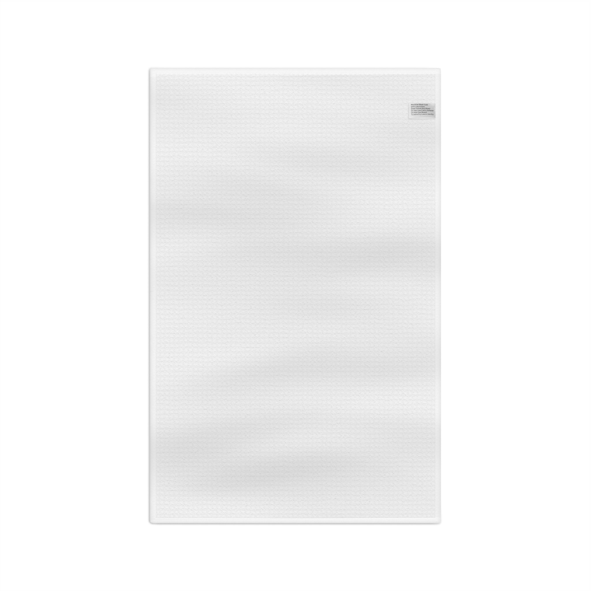 White Kawaii Party Microfiber Tea Towel, back view. 