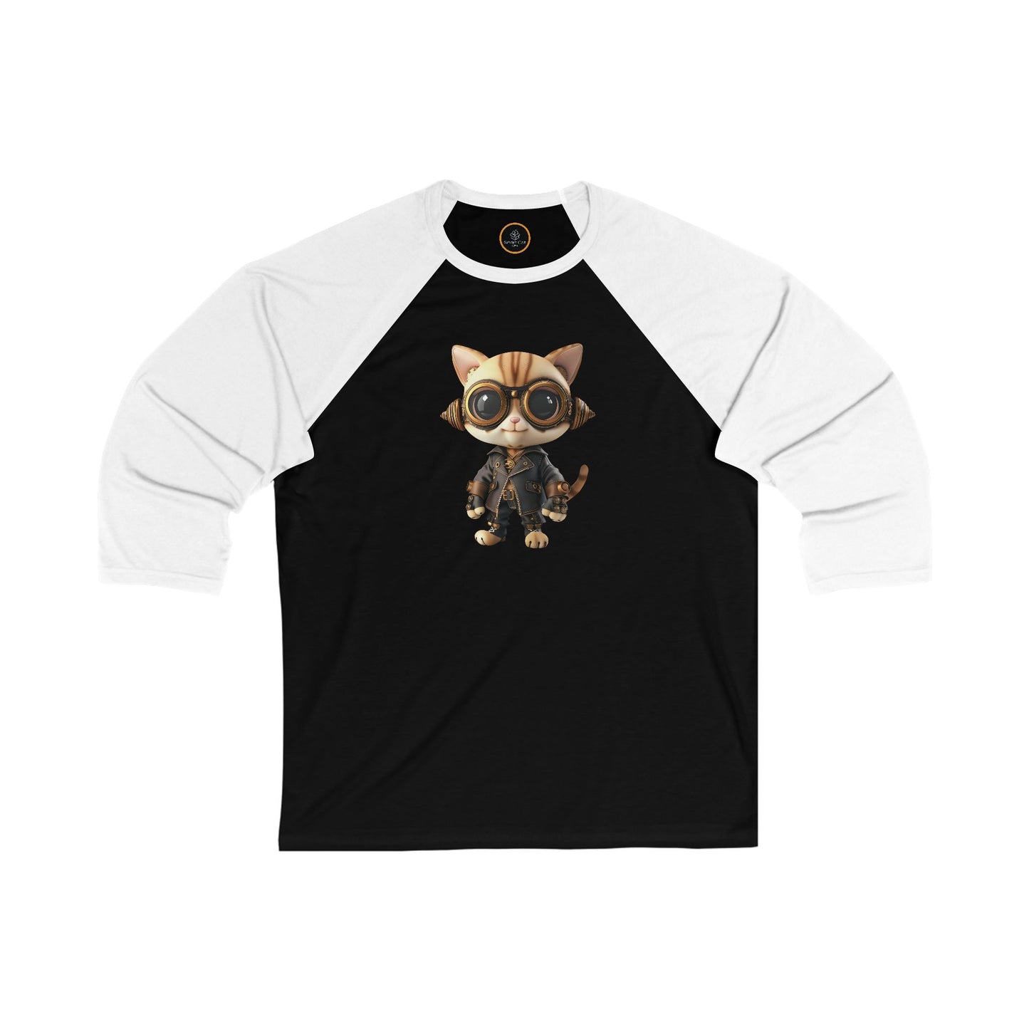 Steampunk Kitty - Unisex 3\4 Sleeve Baseball Tee