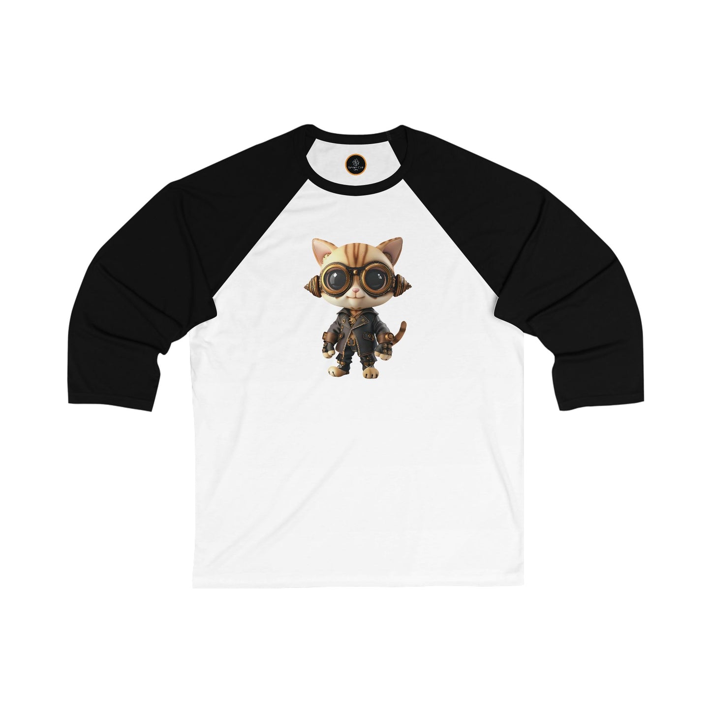 Steampunk Kitty - Unisex 3\4 Sleeve Baseball Tee