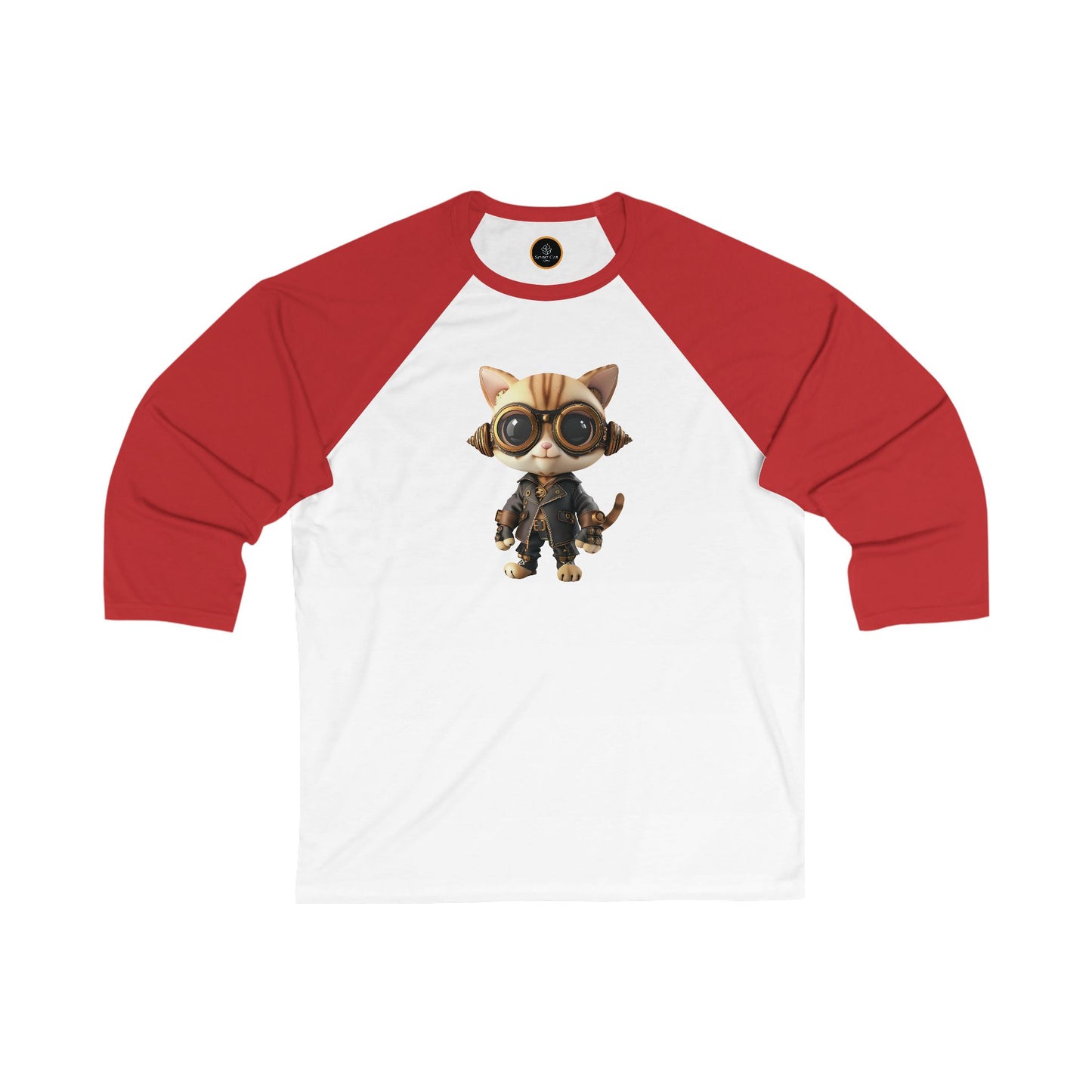 Steampunk Kitty - Unisex 3\4 Sleeve Baseball Tee