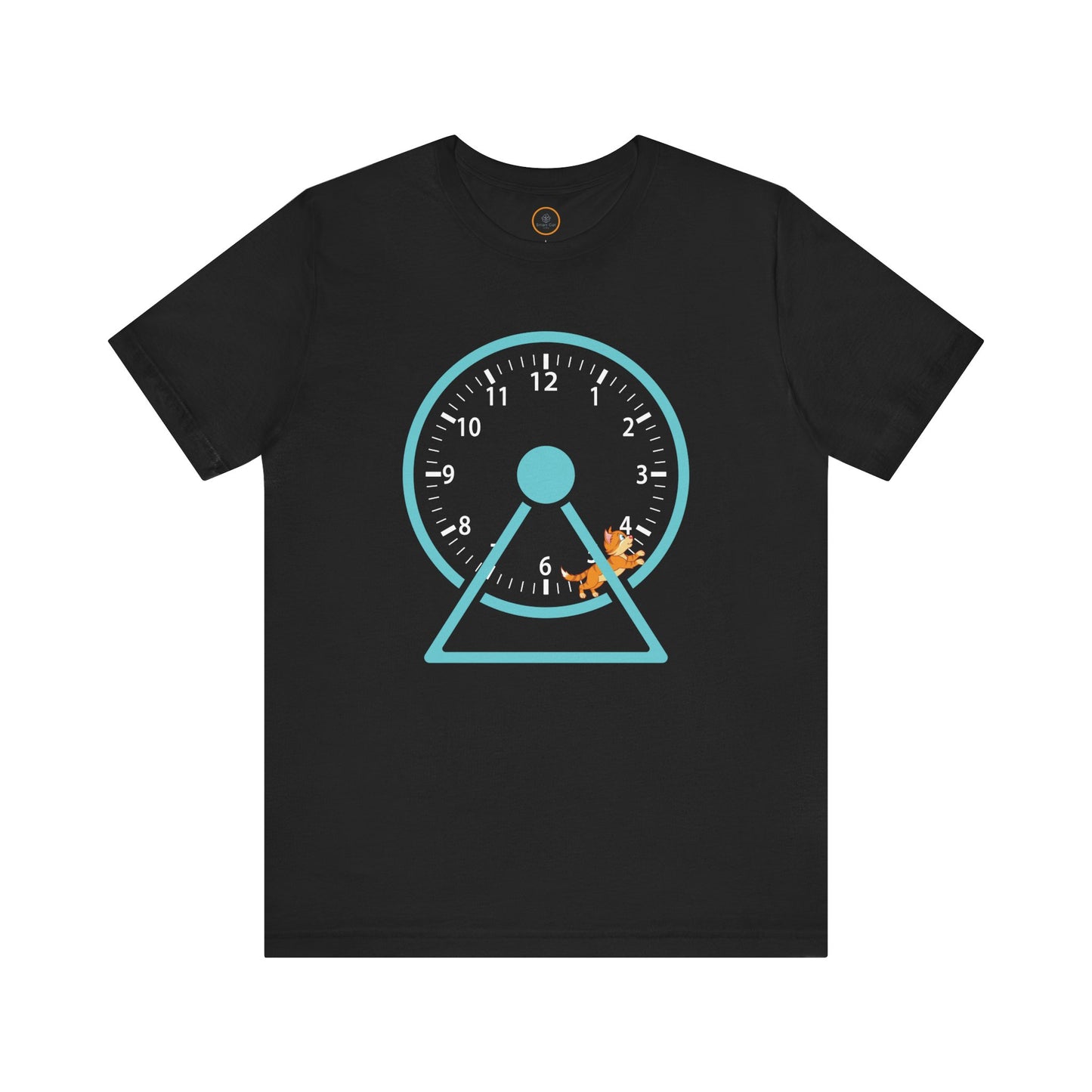 Cat In A Hamster  Wheel - Unisex Jersey Short Sleeve Tee