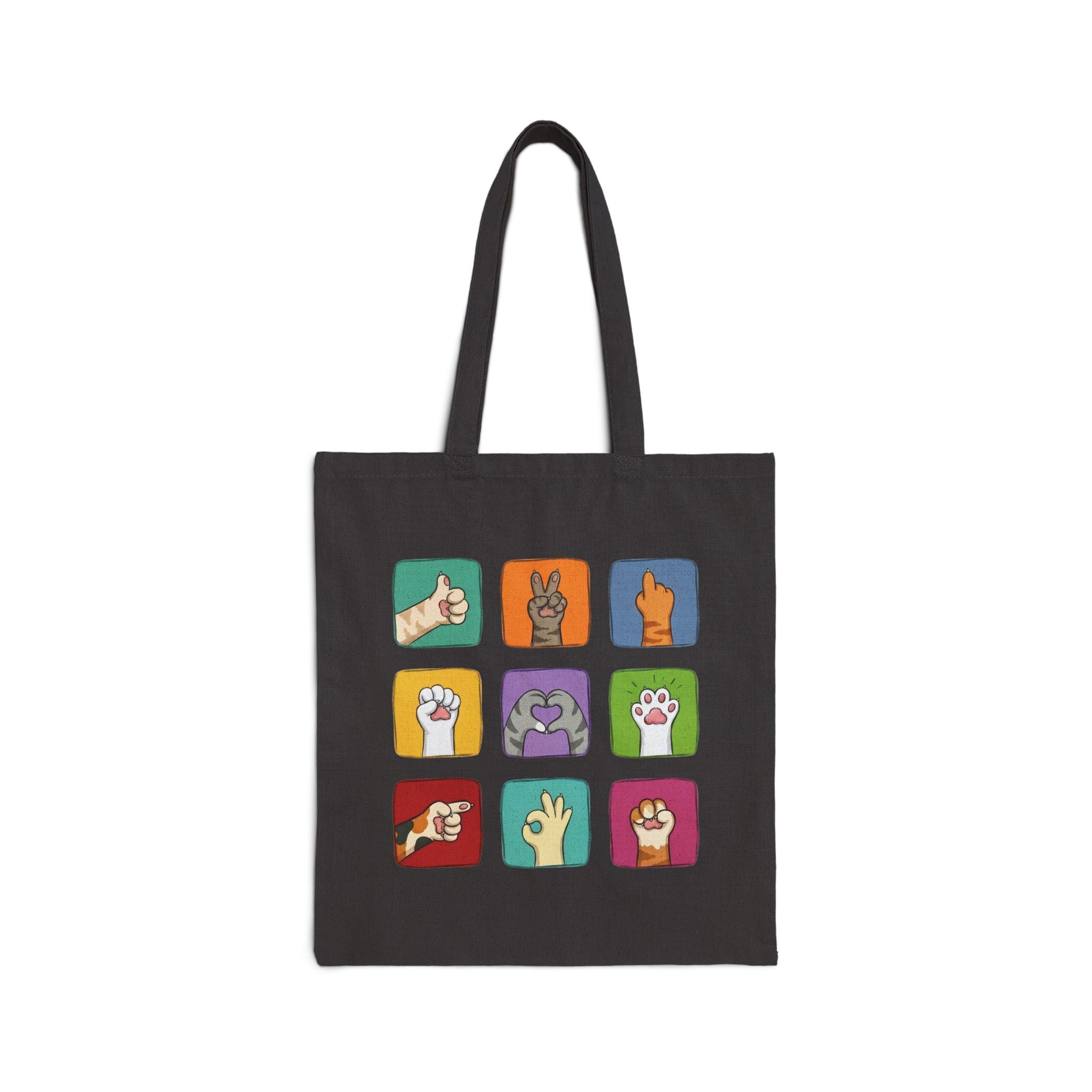 Paw Signals Canvas Tote