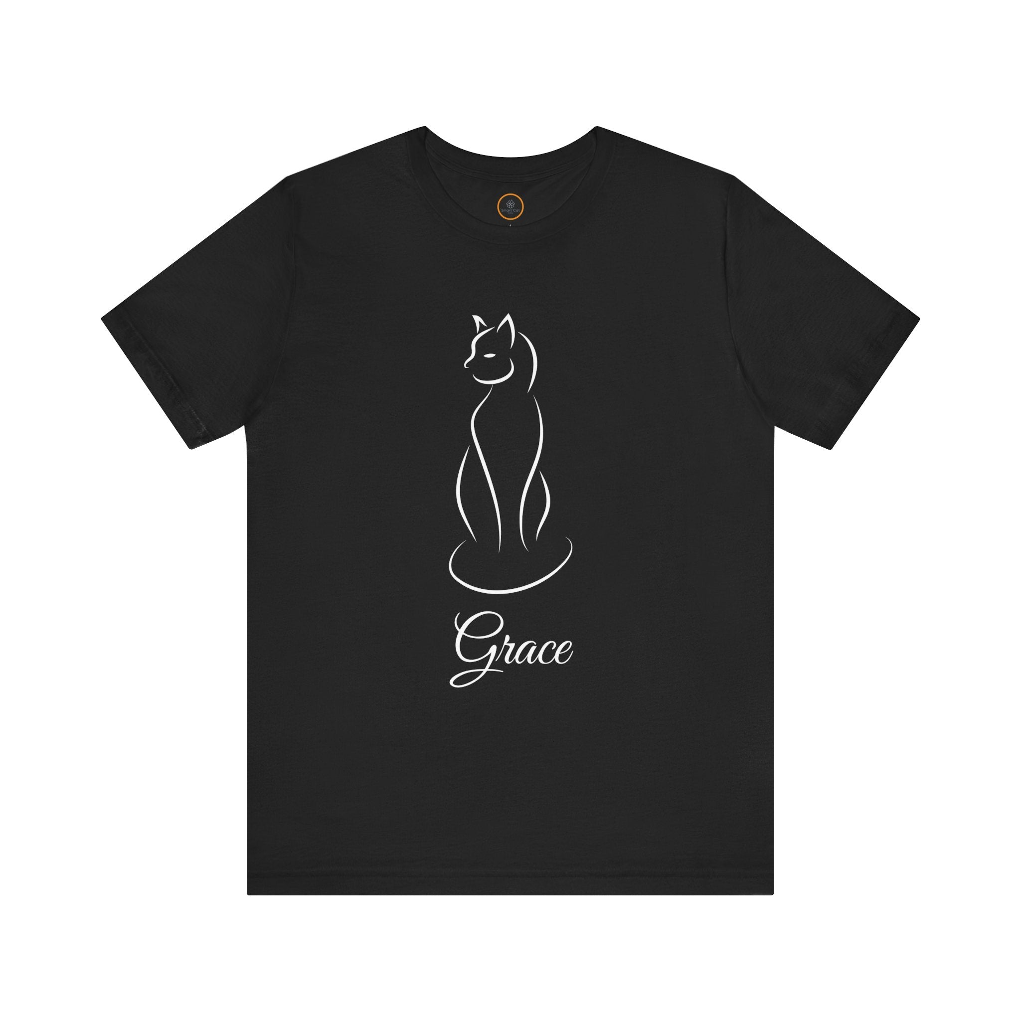 A line art graphic of a cat with the name "Grace" written in script text below it.