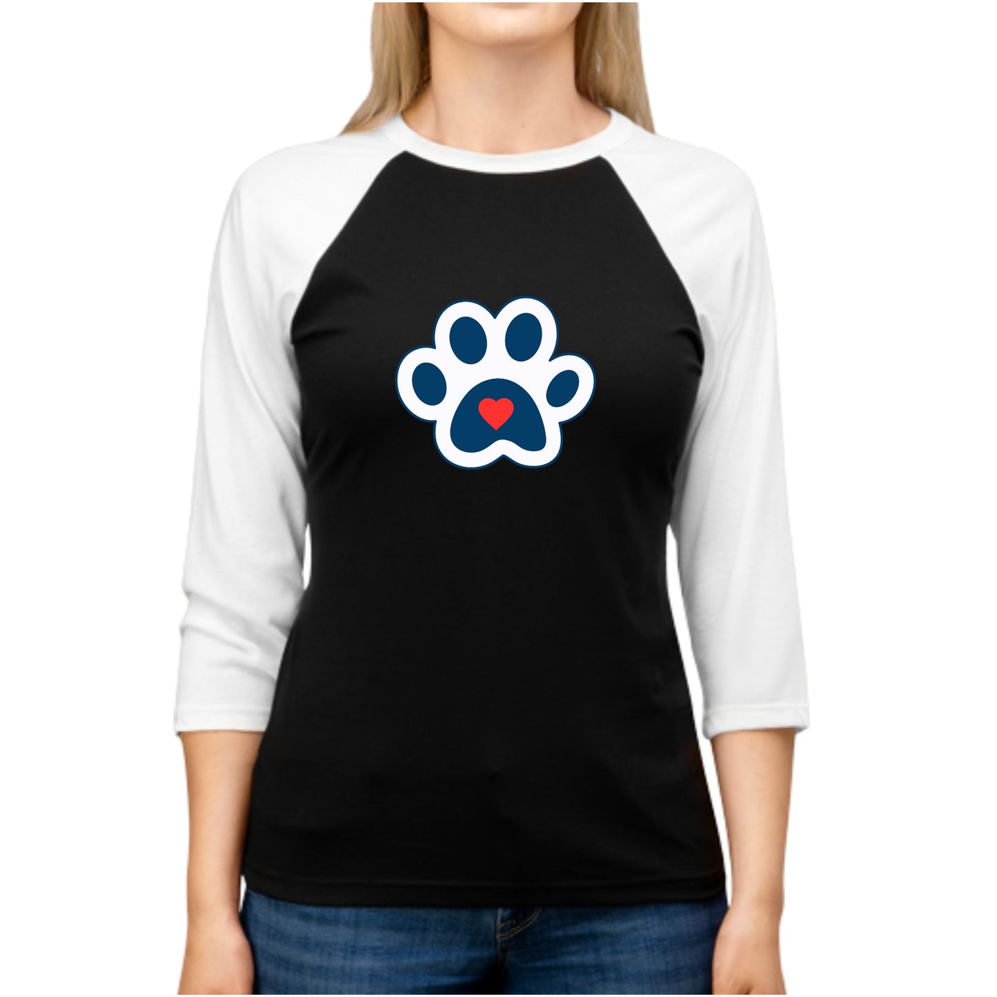 Heart In Paw Baseball Tee