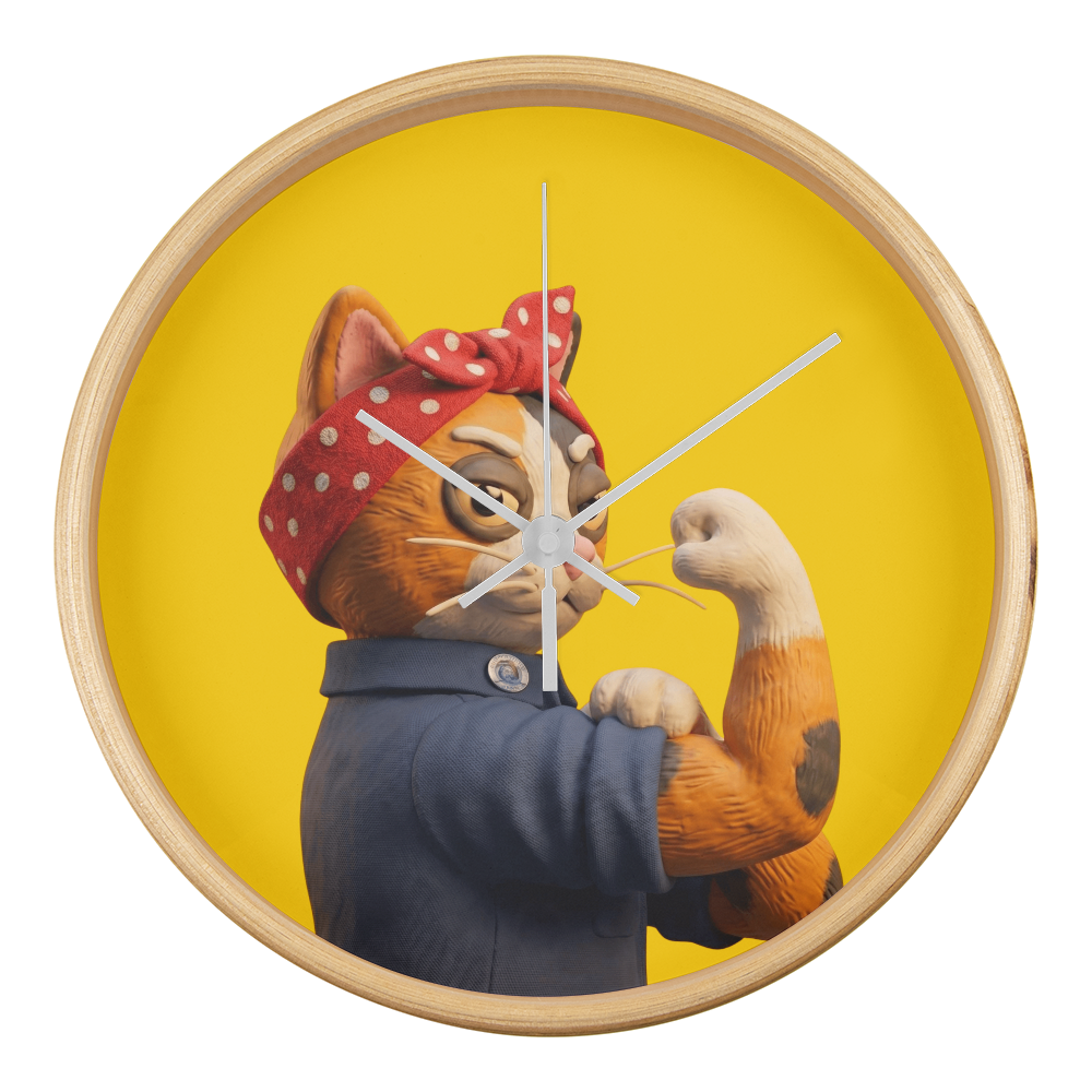 Still Fighting Wood Frame 10” Clock