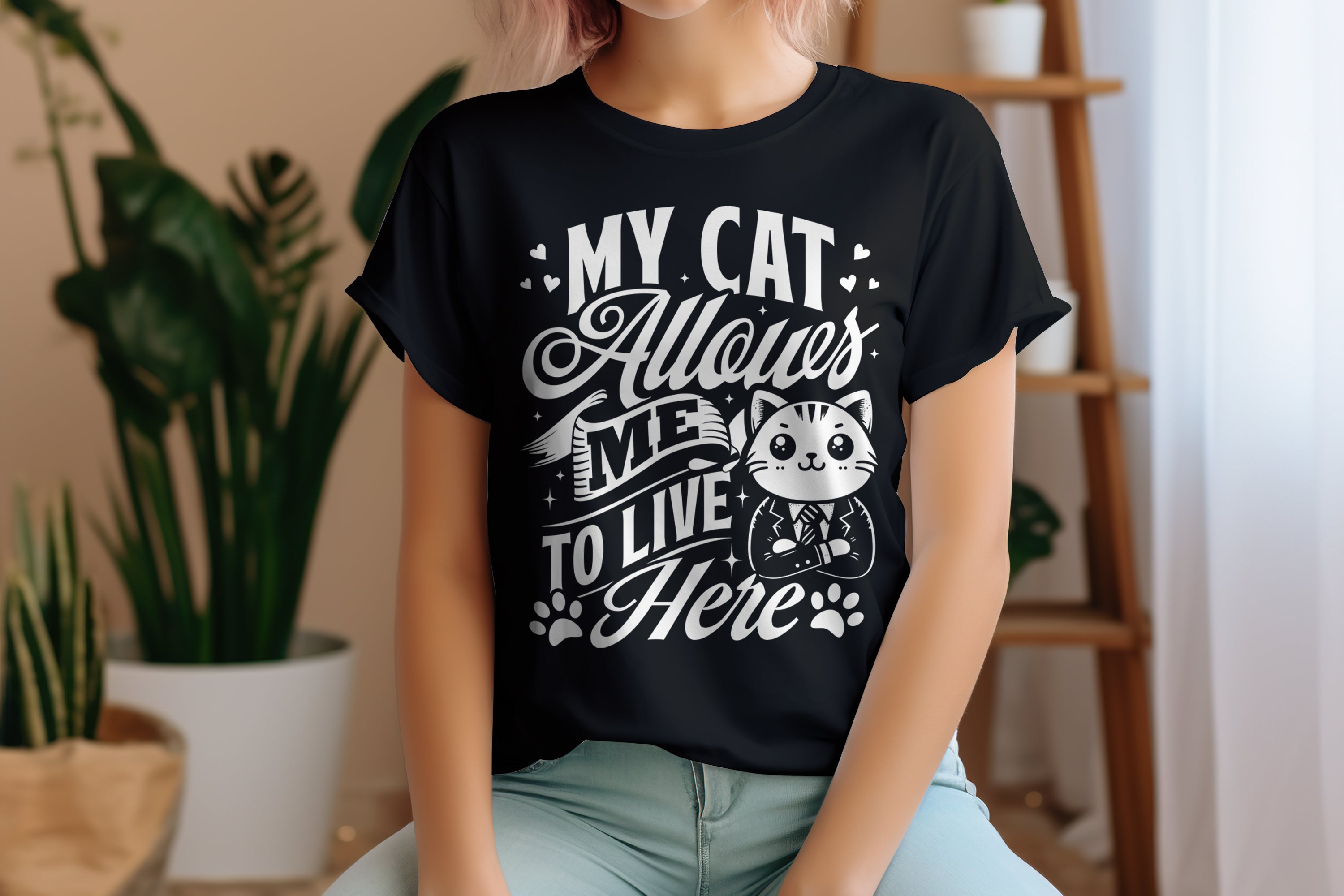 My Cat Allows Me To Live Here T-Shirt