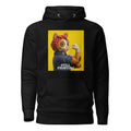 Black Still Fighting Hoodie with multicolored pop-art streetwear graphic