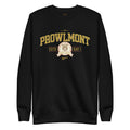Black black varsity style sweatshirt with yellow 'Prowlmont Grit City Tigers' text and tiger logo on a white background