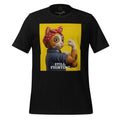 Black Still Fighting T-Shirt with multicolor pop-art graphic