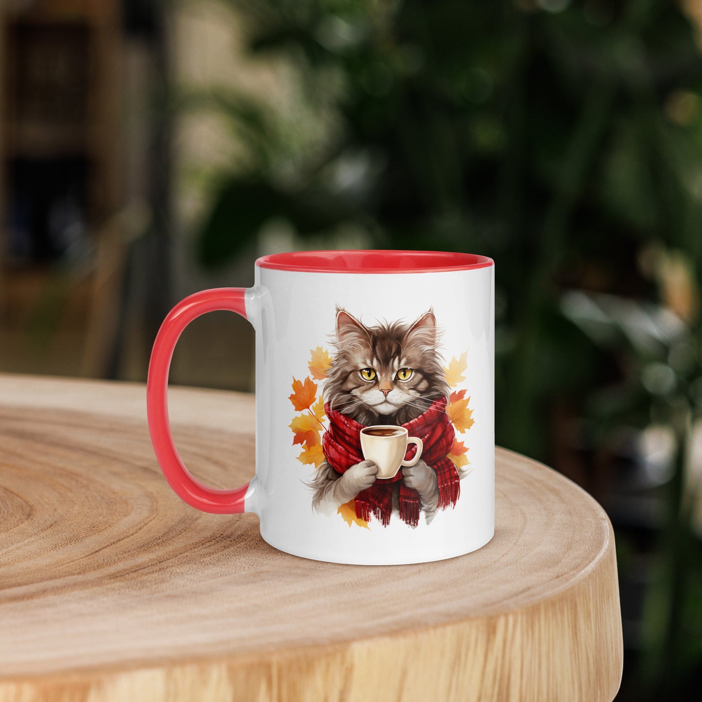 Autumn Kitty - Mug with Color Inside